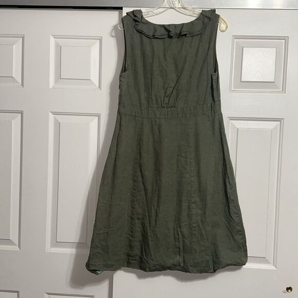 BODEN Green Linen Dress - Picture 5 of 6